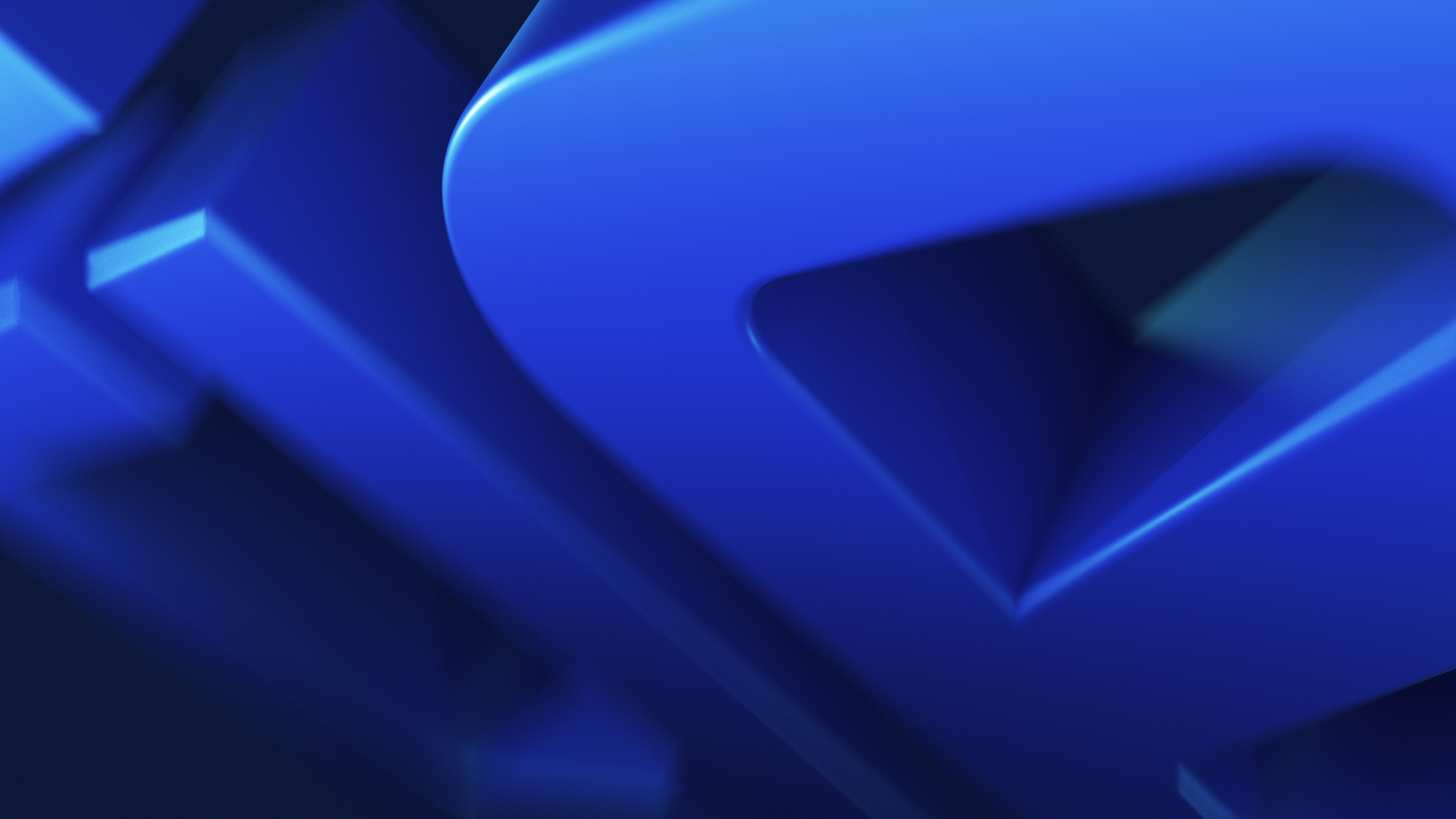 Närbild på del av Tietos logotyp i blått.